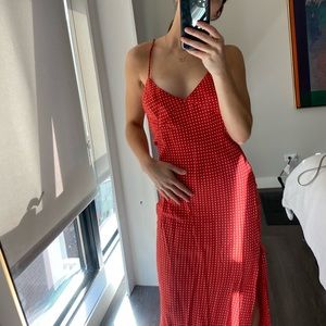 Red Polka Dot Maxi Dress